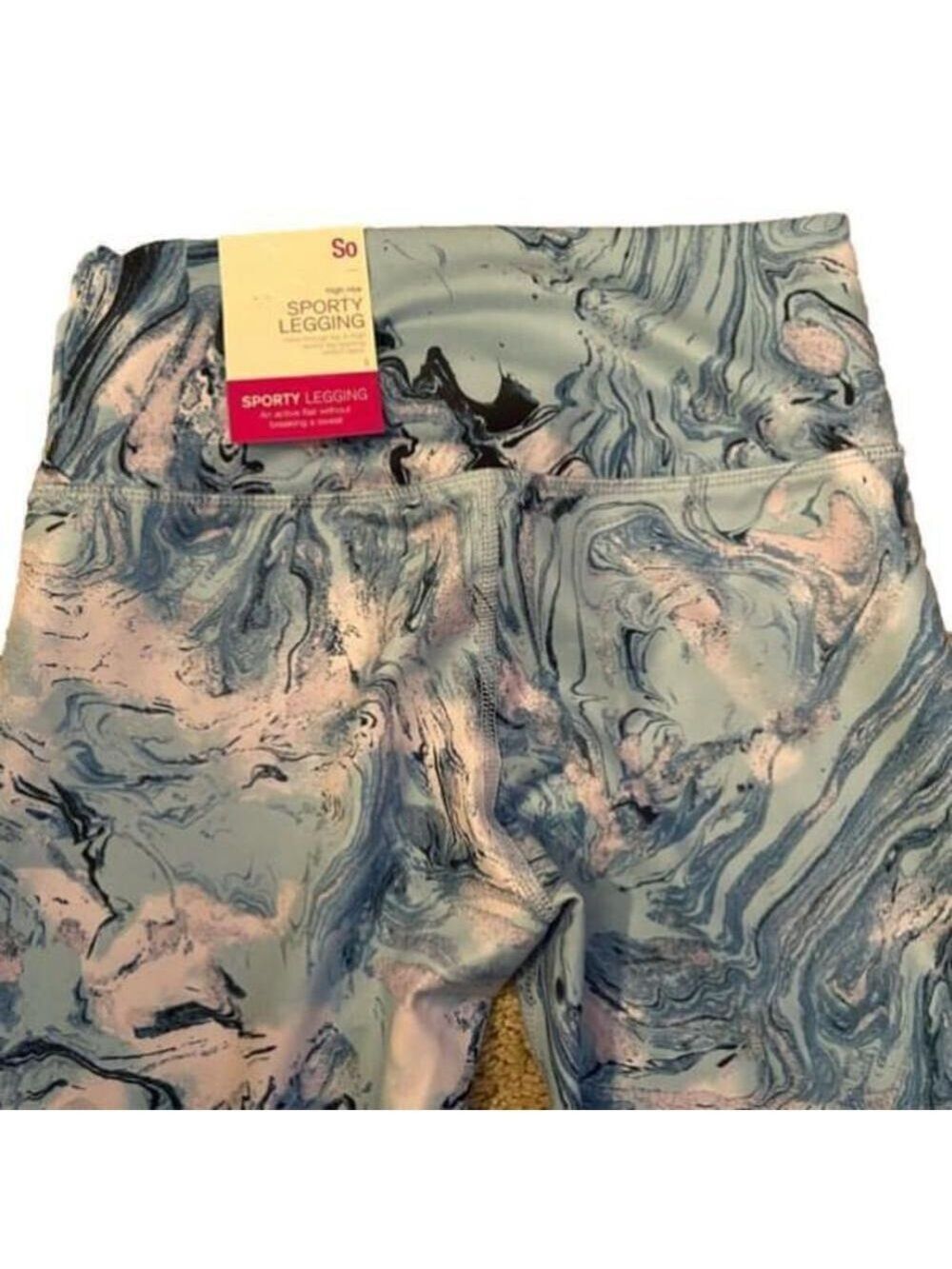 SO Blue Marble Leggings Size Small NWT - Picture 4 of 8
